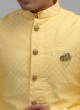 Wedding Nehru Jacket Suit In Yellow